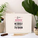 pochette infirmiere je ne ferme pas ma gueule