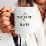 Mug infirmière - Chercheuse de veines à plein temps