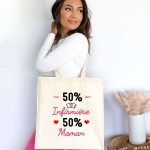 Tote bag 50% infirmière 50% maman