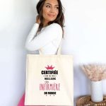 tote bag certifiée meilleure infirmière du monde
