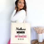 Tote bag meilleure maman infirmière