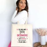 Tote bag tata infirmière comme tata normale