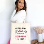 Tote bag Infirmière Meilleure Pique Fesse