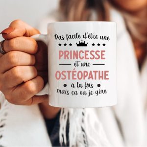 Mug ostéopathe princesse pas facile