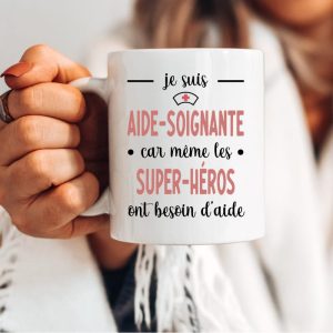 Mug aide-soignante même super-héros besoin aide