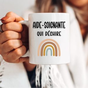 Mug aide-soignante qui déchire boho femme
