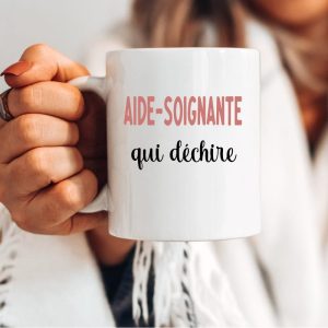 Mug aide-soignante qui déchire