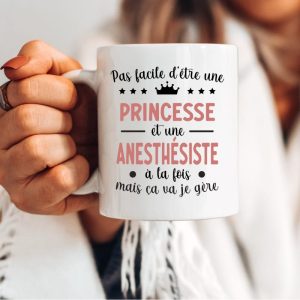 Mug anesthésiste princesse pas facile