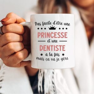 Mug dentiste princesse pas facile