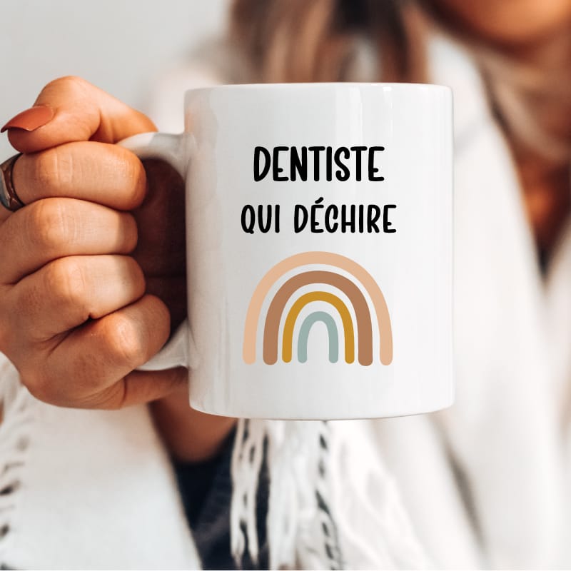 Mug dentiste qui déchire boho femme
