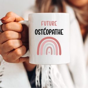Mug future ostéopathe arc-en-ciel femme