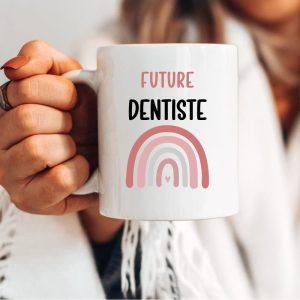 Mug future dentiste arc-en-ciel femme
