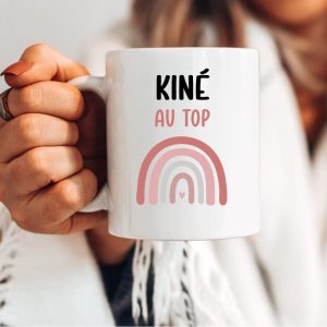 Mug kiné au top arc-en-ciel femme