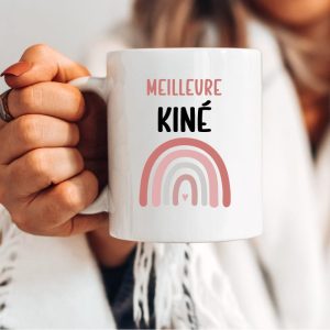 Mug meilleure kiné arc-en-ciel femme