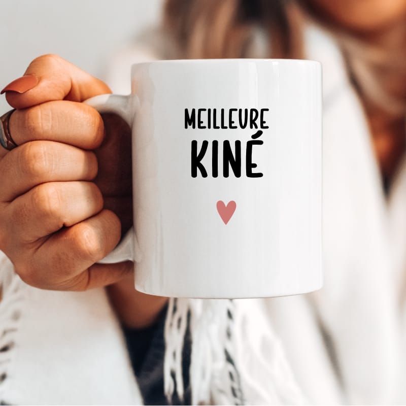 Mug meilleure kiné cœur femme