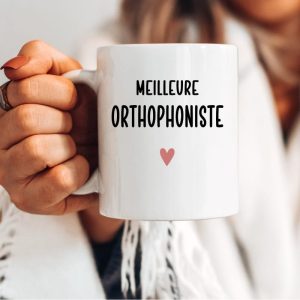 Mug meilleure orthophoniste cœur femme