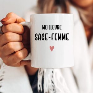 Mug meilleure sage-femme cœur femme