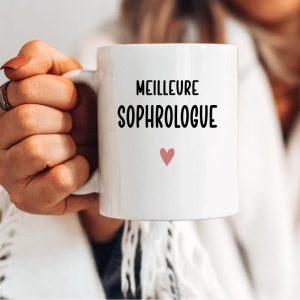 Mug meilleure sophrologue cœur femme