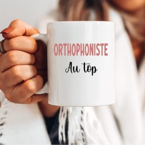 Mug orthophoniste au top femme