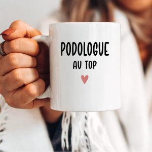 Mug podologue au top cœur femme