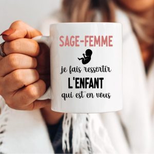 Mug sage-femme je fais ressortir enfant en vous