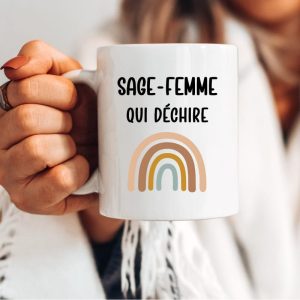 Mug sage-femme qui déchire boho femme