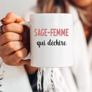 Mug sage-femme qui déchire