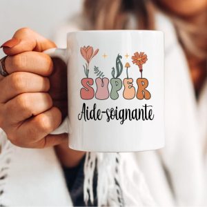 Mug super aide-soignante boheme boho femme