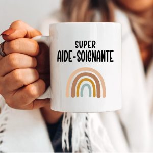 Mug super aide-soignante boho femme