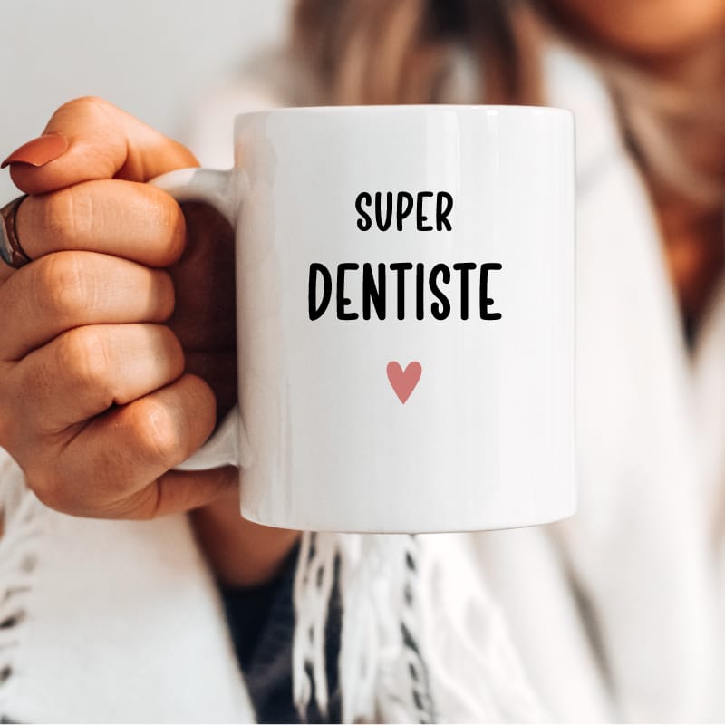 Mug super dentiste cœur femme