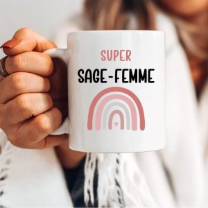 Mug super sage-femme arc-en-ciel