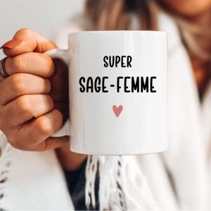 Mug super sage-femme cœur femme