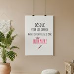 affiche désolé cernes infirmière