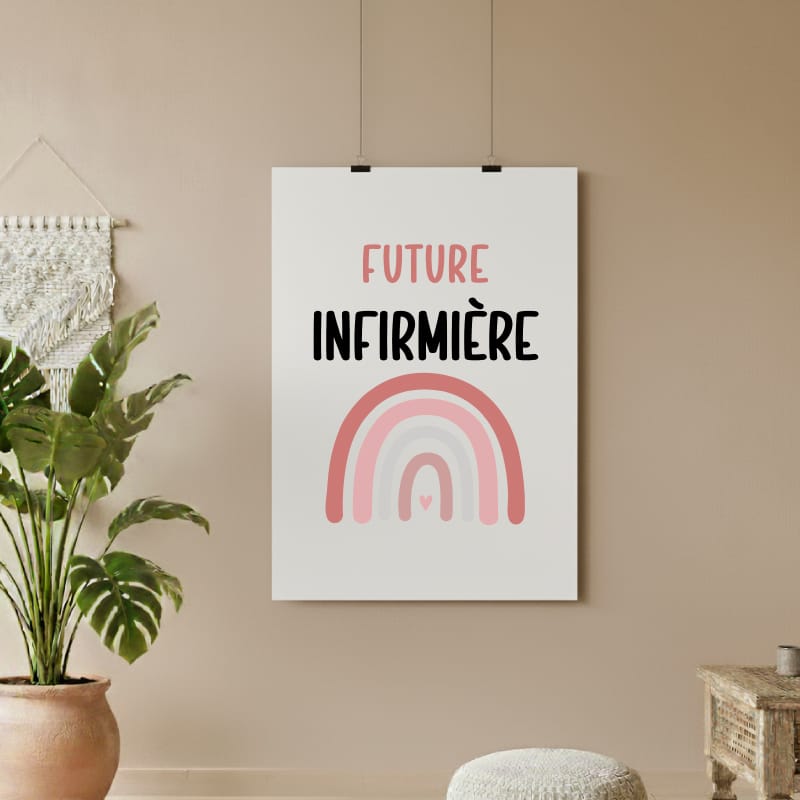 affiche future infirmière arc-en-ciel