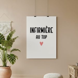 affiche infirmière au top cœur