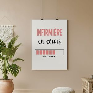 affiche infirmière en cours