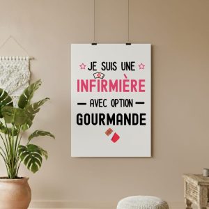 affiche infirmière gourmande
