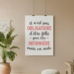 affiche infirmière pas obligatoire folle