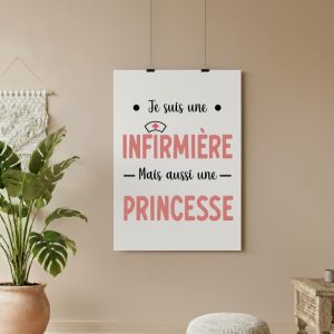 affiche infirmière mais aussi princesse