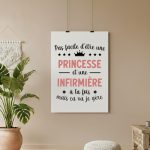 affiche infirmière pas facile princesse