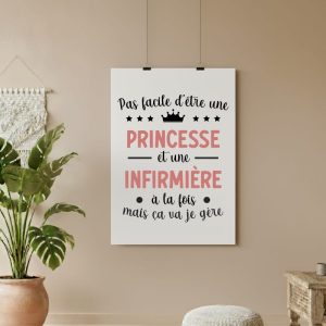 affiche infirmière pas facile princesse