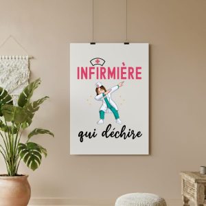 affiche infirmière qui déchire dab