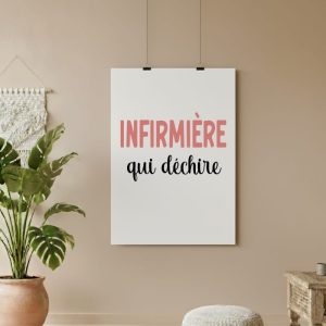 affiche infirmière qui déchire