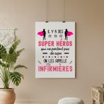 affiche infirmière super-héros