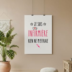 affiche infirmière rien ne m'effraie