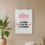 affiche infirmière la femme le mythe la légende