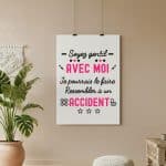 affiche soyez gentil avec infirmière