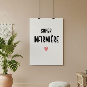 affiche super infirmière cœur