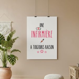 affiche infirmière a toujours raison