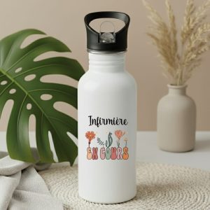 gourde infirmière en cours bohème fleurs boho